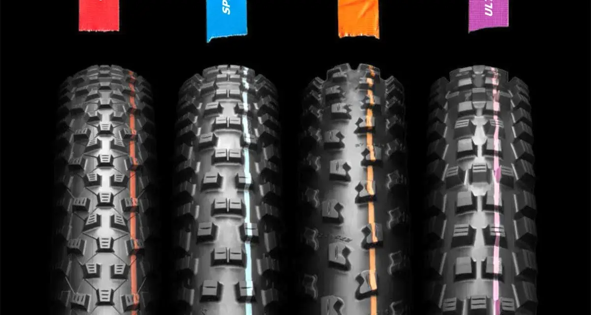 Cztery opony rowerowe z różnymi bieżnikami: SPEED, SPEEDGRIP, SOFT, ULTRA SOFT. Rozmiar 42-622.