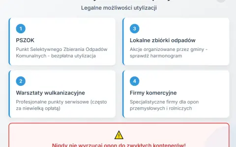 Gdzie wyrzucić opony rowerowe? Informacje o PSZOK, zbiórkach, wulkanizacji i firmach komercyjnych. Nie wyrzucaj do zwykłych kontenerów!