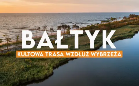 Zachód słońca nad Bałtykiem. Kultowa trasa rowerowa wzdłuż wybrzeża, część europejskich tras rowerowych, zaprasza do odkrywania piękna polskiego wybrzeża.
