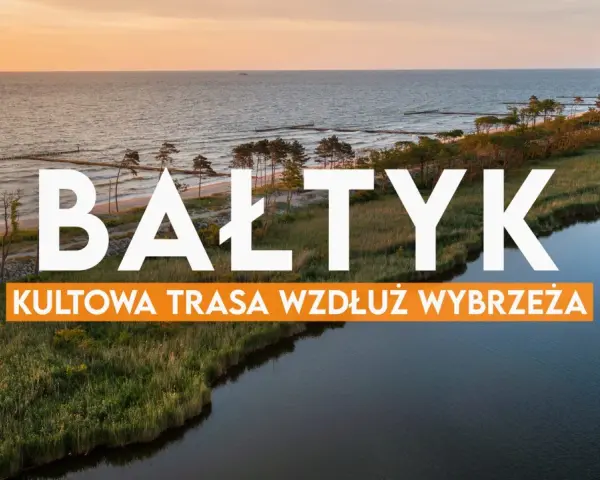 Zachód słońca nad Bałtykiem. Kultowa trasa rowerowa wzdłuż wybrzeża, część europejskich tras rowerowych, zaprasza do odkrywania piękna polskiego wybrzeża.